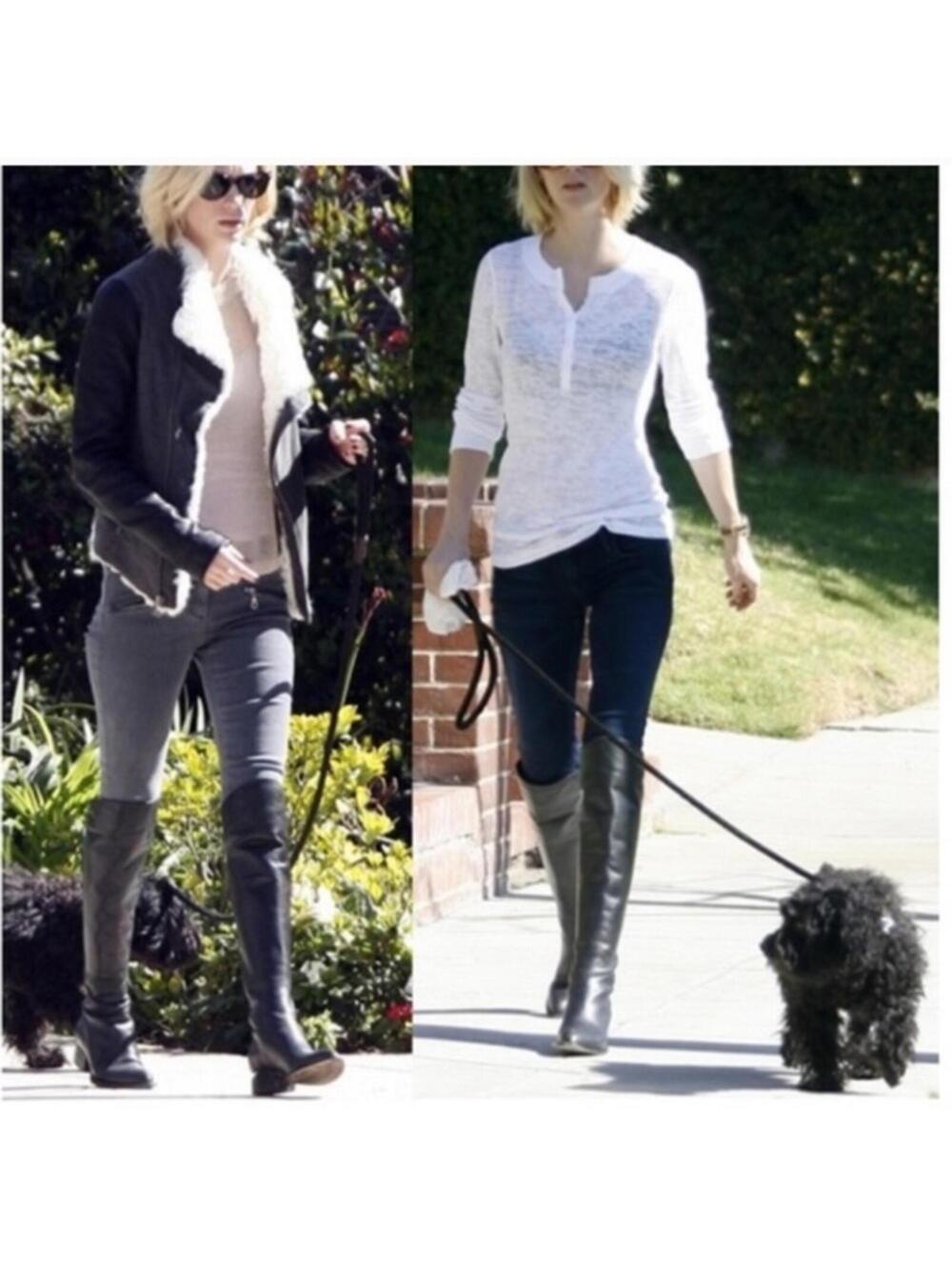 Alexander Wang Sigrid Leather Knee High Zip up Boot